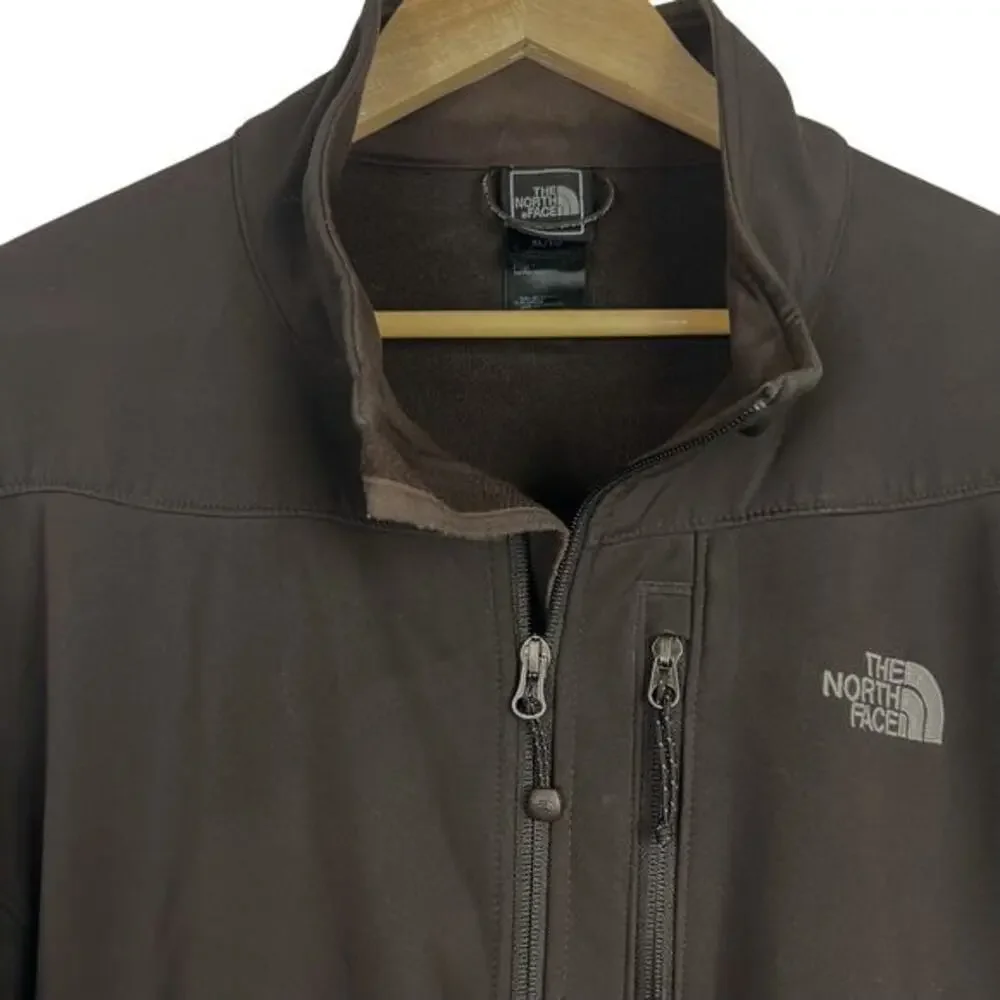 EUC The North Face TNF Apex Bionic Jacket Men XL Brown Full Zip Fleece Line Coat